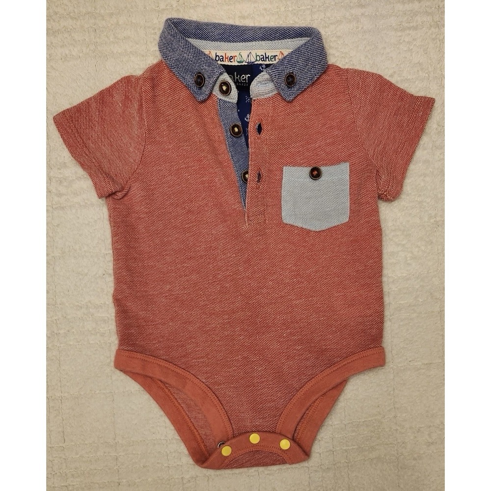 TED BAKER Baby Boys Clothes Jersey Cotton Polo Romper All-In-One 0-3‎ Months